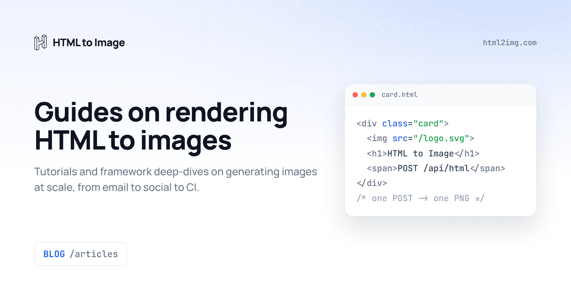 Articles | HTML to Image
